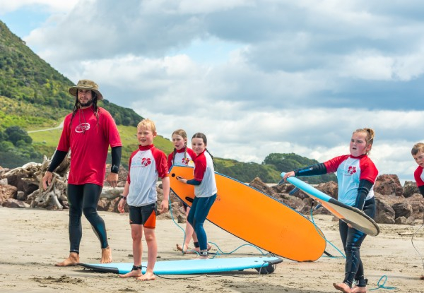 Party Wave Surf Camp Four-Hour Group Lesson - Options for up to Six Children or Five Day Party Wave Weeklong Group Session - Valid from 26th December