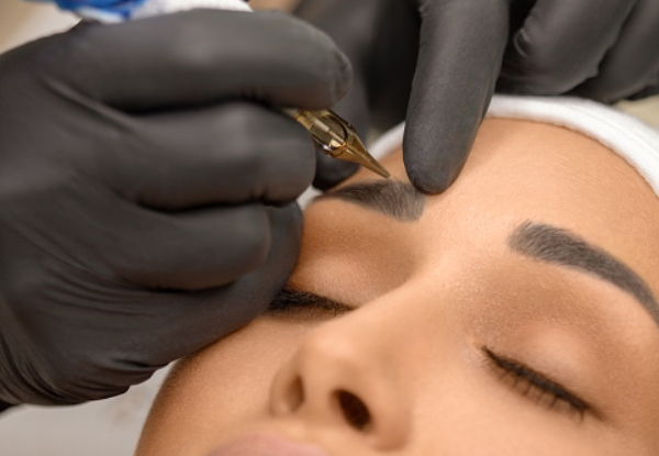 One Session of Eyebrow Microblading - Option for Ombre Eyebrows or Eyeliner Tattoo
