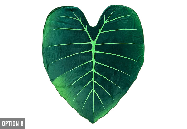 Soft Giant Leaf Blanket - Available in Two Styles & Four Szies