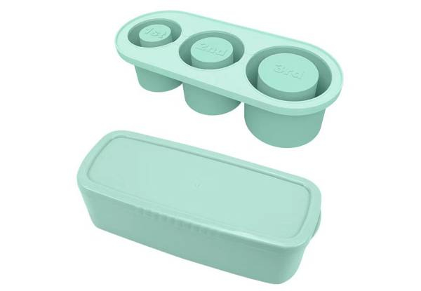 Three-Grid Silicone Ice Cube Tray - Three Colours Available