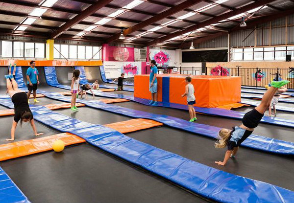 One-Hour Bounce Session for Two People - Options for Two-Hour Session, a Family Pass or Annual Pass - Two Locations