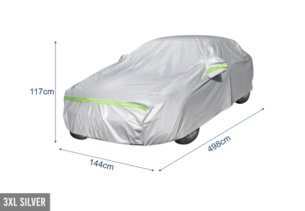 Outdoor Water-Resistant Car Cover with Storage Bag - Available in Three Sizes