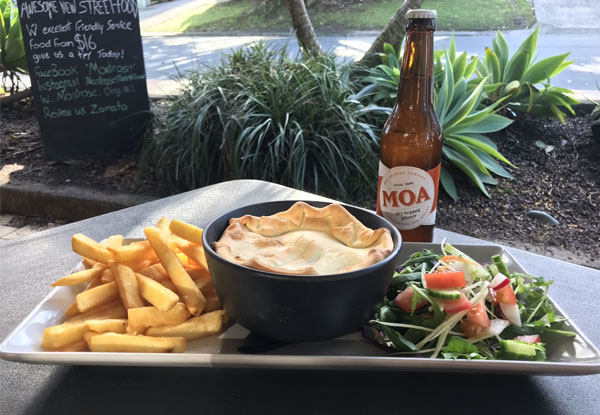 Beer, Pie, Side of Fries & Garden Salad - Valid Tuesday to Sunday