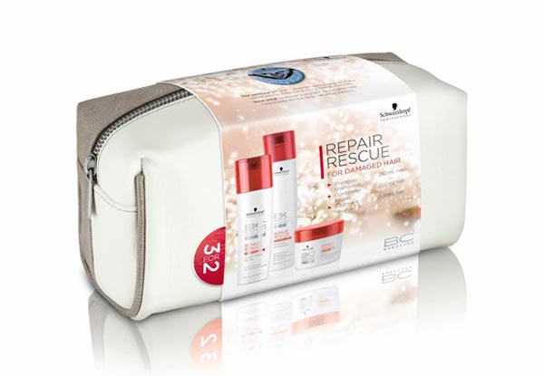 Schwarzkopf Professional Bonacure Repair Rescue Trio Pack incl. Complimentary Gift Bag - Option for Two-Packs