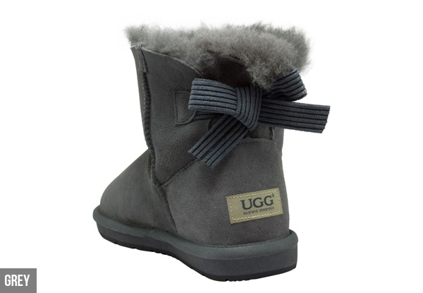 Comfort Me Women's 'Stella' Australian Made Memory Foam Mini Ribbon UGG Boots - Three Colours Available