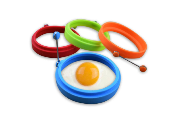 Four-Piece Round Shape Silicone Non-Stick Cooking Mould