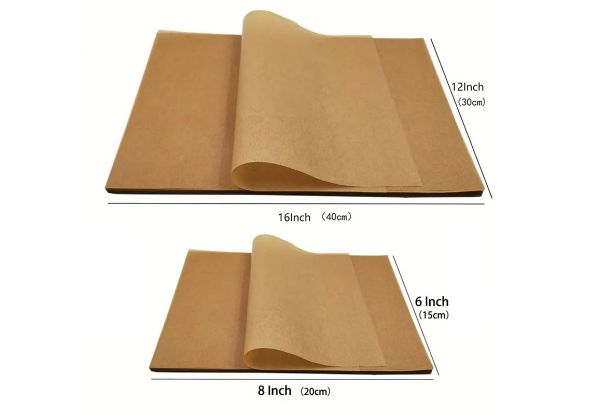 200-Piece Baking Paper Sheets Set - Available in Two Sizes & Option for Two-Set