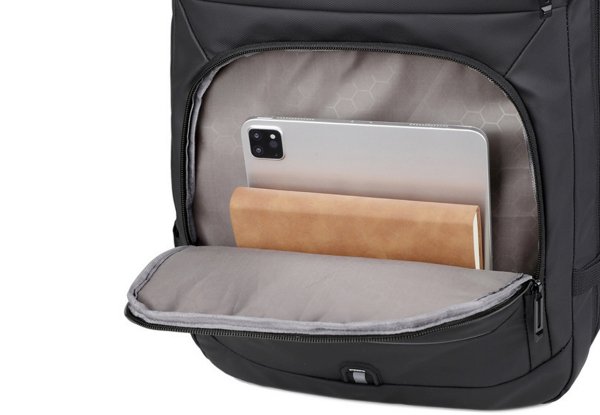 Water-Resistant Expandable Laptop Bag with USB Charging