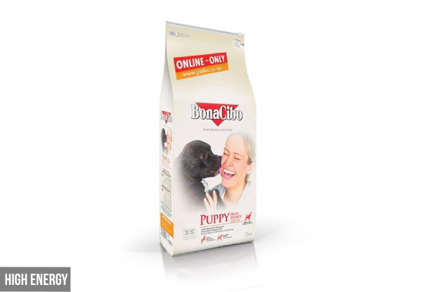 15kg BonaCibo Puppy Food Range - Two Flavours Available