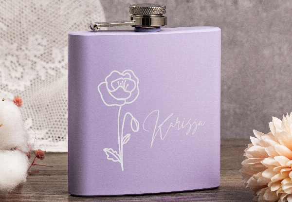 Custom Engraved Name Wine Flask