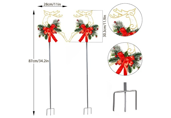 30LED Christmas Reindeer Lights - Option for Two-Piece