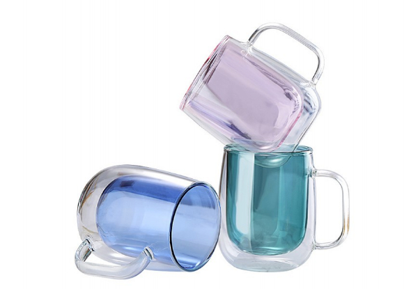 Double-Wall Quicksand Glass Cup - Three Colours Available