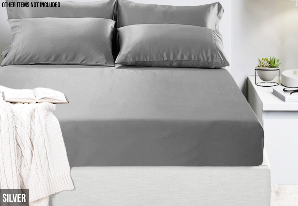Luxury 1200TC Bamboo Cotton Hypo-Allergenic Sateen Fitted Sheet Set - Four Sizes & Four Colours Available
