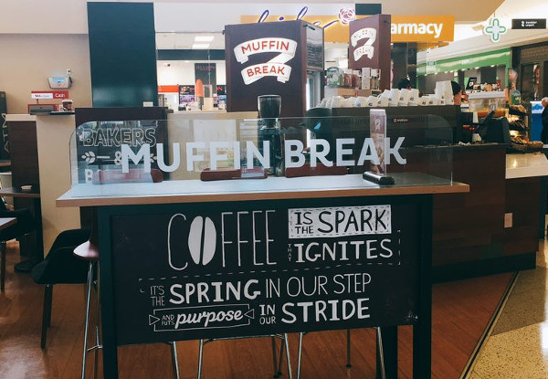 Two Muffins & Medium Coffees at Muffin Break Hornby