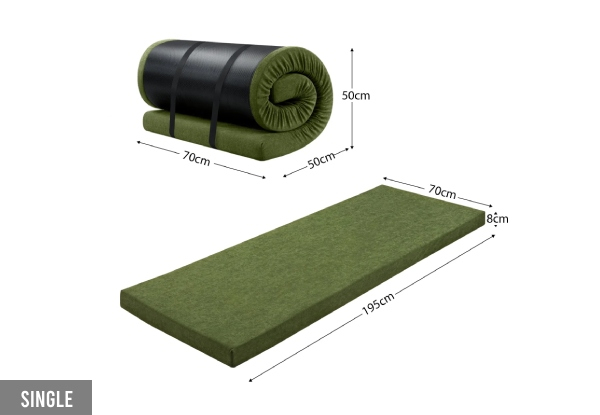 Portable Camping Foam Mattress with Carrying Bag - Available in Two Colours & Two Sizes