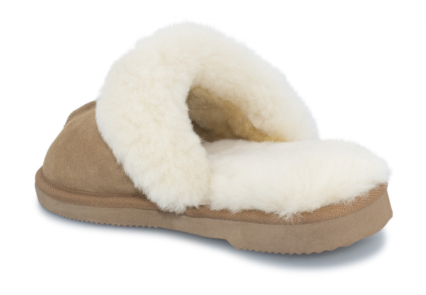 Ugg Australian-Made Water-Resistant Essentials Fur Trim Unisex Sheepskin Scuffs - 10 Sizes Available