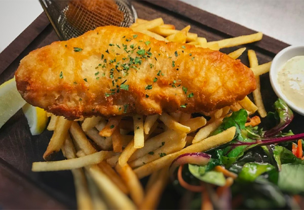 Snapper & Chips with Seasonal Greens - Option for Two Battered Snappers, Greens incl. Fries - Contactless Pick Up Only