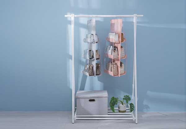 Eight-Pocket Handbag Hanging Organiser - Available in Three Colours