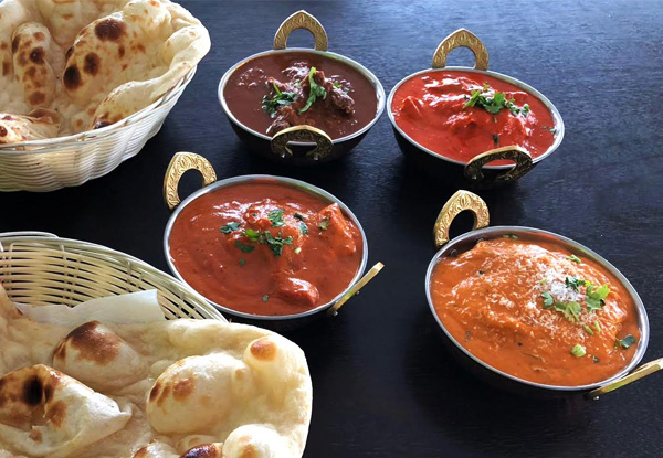 Any Two Curries & Naan to Dine-In For Dinner with Options for Four & Six People - Valid Seven Days A Week