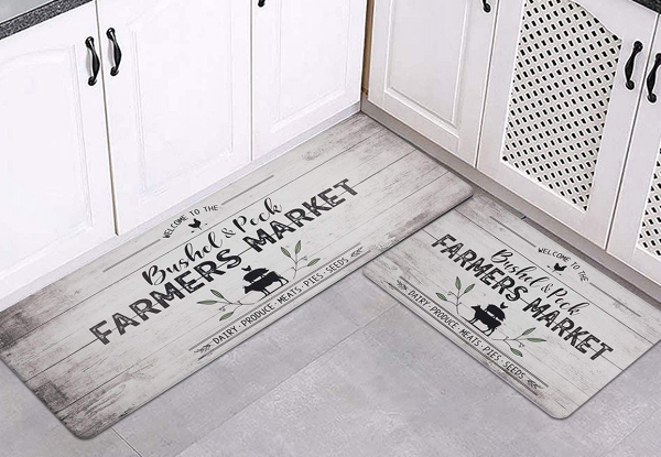 Two-Piece Kitchen Mat Set - Two Styles Available