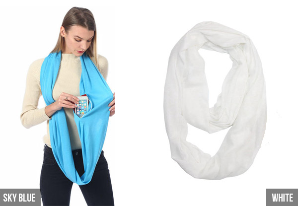 Loop Infinity Scarf with Pocket - 16 Colours Available