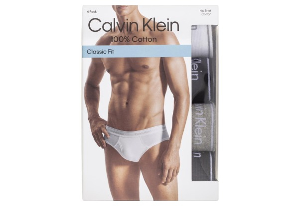 Four-Pack Calvin Klein Low Rise Hip Brief - Two Sizes & Two Colours Available