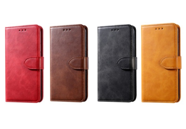 Leather Phone Cover Compatible with iPhone - Four Colours & Seven Sizes Available