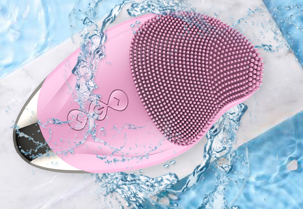 Rechargeable Facial Cleansing Brush with Heated Massage - Available in Two Colours