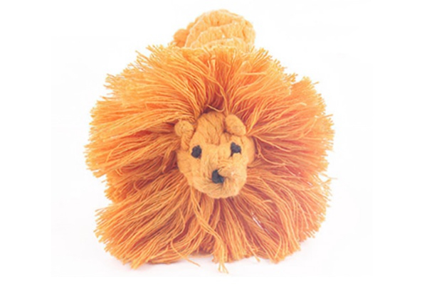 Two-Piece Lion Shape Dog Teeth Grinder Cotton Rope