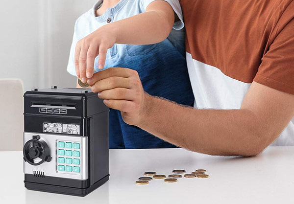 Electronic Mini Piggy Bank Safe - Three Colours Available