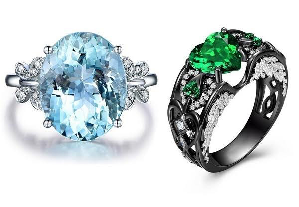 Fashion Cocktail Rings in Two Colours & Four Sizes with Free Delivery