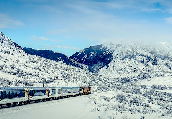 TranzAlpine Return Rail Trip from Christchurch for Two incl. Accommodation & Activities - Options for One or Two Nights for Two to Eight People