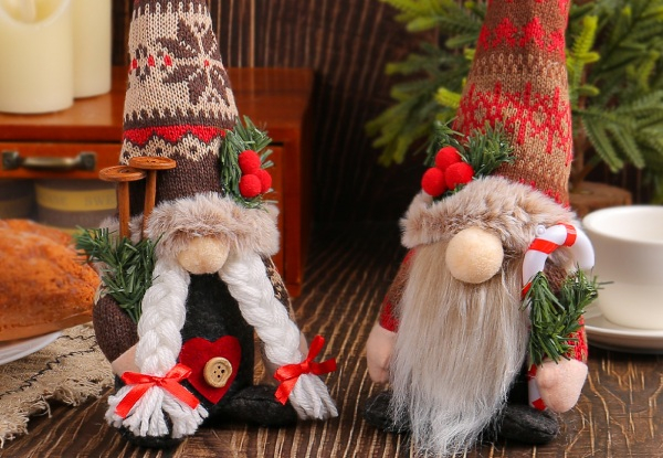 Christmas Santa Gnomes Plush Decorations - Two Styles Available