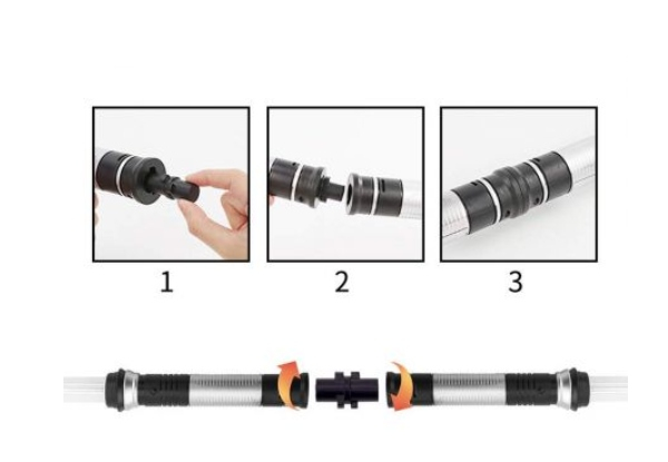 Two-Pack Double-Blade Light Saber Toy with Motion Sensitive Sounds