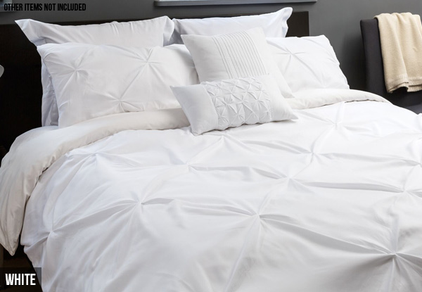 Seven-Piece Royal Comfort Pleat Comforter Set - Four Colours & Three Sizes Available with Free Delivery