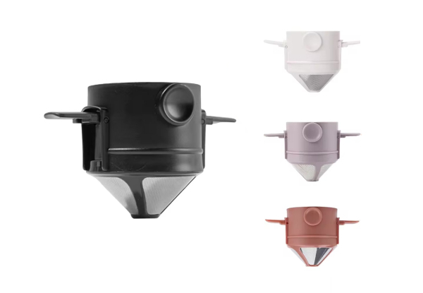 Foldable Portable Coffee Filter - Available in Four Colours & Option for Two