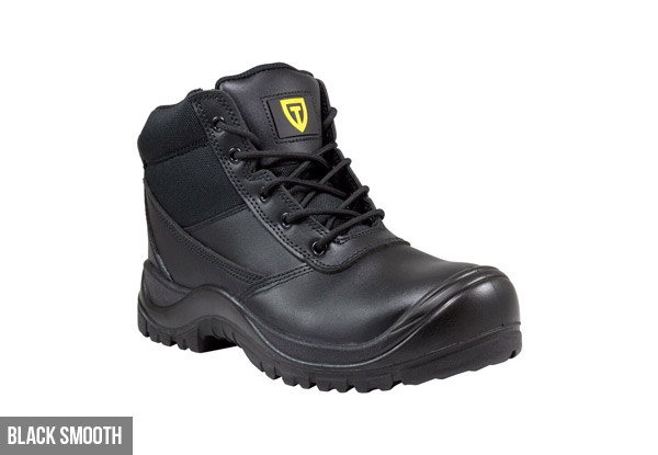 Tough Mate Lace-Up with Zip Side Steel Cap  Leather Work Boots - Three Colours Available