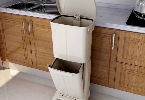 Two-Tier Universal Kitchen Trash Can