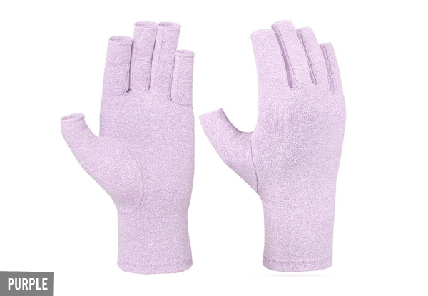 Joint Relief Compression Gloves - Three Sizes & Five Colours Available & Option for Two Pairs