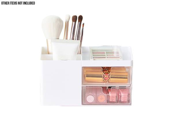 Makeup Storage Box with Two Drawers - Three Colours Available & Option for Two-Pack