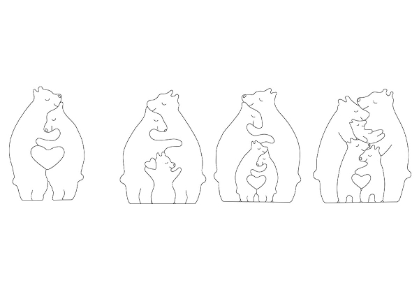 Custom Bear Family Puzzle