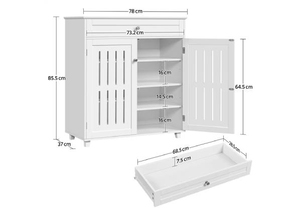 Four-Tier Shoe Storage Cabinet - Two Colours Available