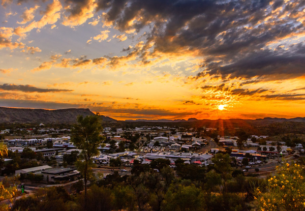 Per-Person Twin-Share Ayers Rock - Northern Territory Australia Adventure incl. Airport Transfers, Two Nights Accommodation, Uluru BBQ Dinner, a Night at the Field of Lights