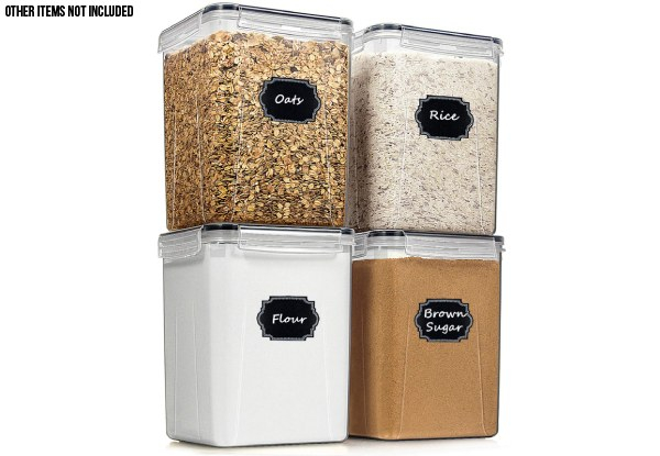 Extra Large Food Storage Containers with Lids Airtight (5.2L, 175Oz