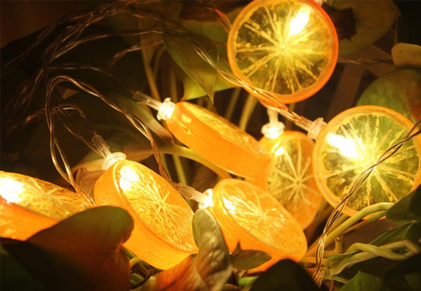 Lemon Slice String Lights - Option for Two with Free Delivery