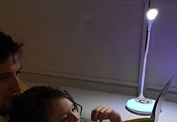 Colour-Changing LED Desk Lamp with USB Charging Port