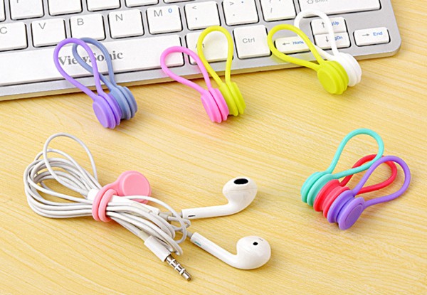 Five-Pack of Magnetic Cable Organisers - Option for Ten-Pack with Free Delivery