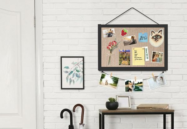 Wood Cork Board Bulletin Board - Two Colours Available