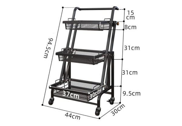 Three-Tier Rotating Serving Cart - Two Colours Available