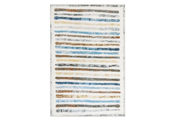 Marlow Soft Plush Vintage Stripe Floor Rug - Four Sizes Available